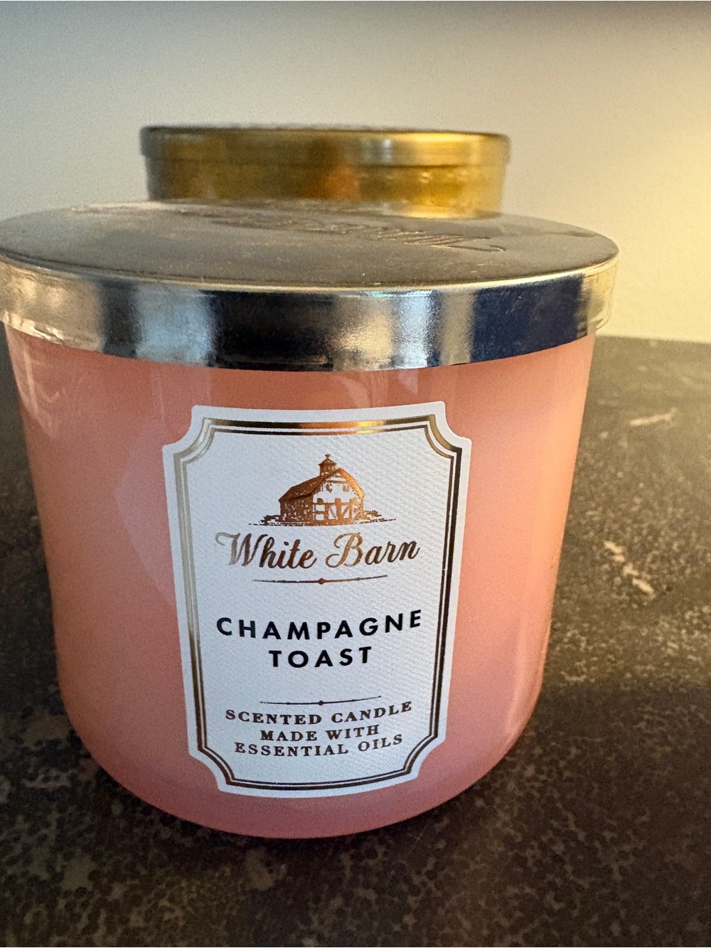 Nwt White Barn Champagne Toast Pink Scented Candle